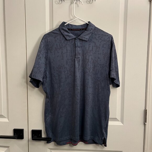 Nike Dri-Fit Tiger Woods ADV Golf Polo Obsidian/Diffused Blue - Picture 2 of 5